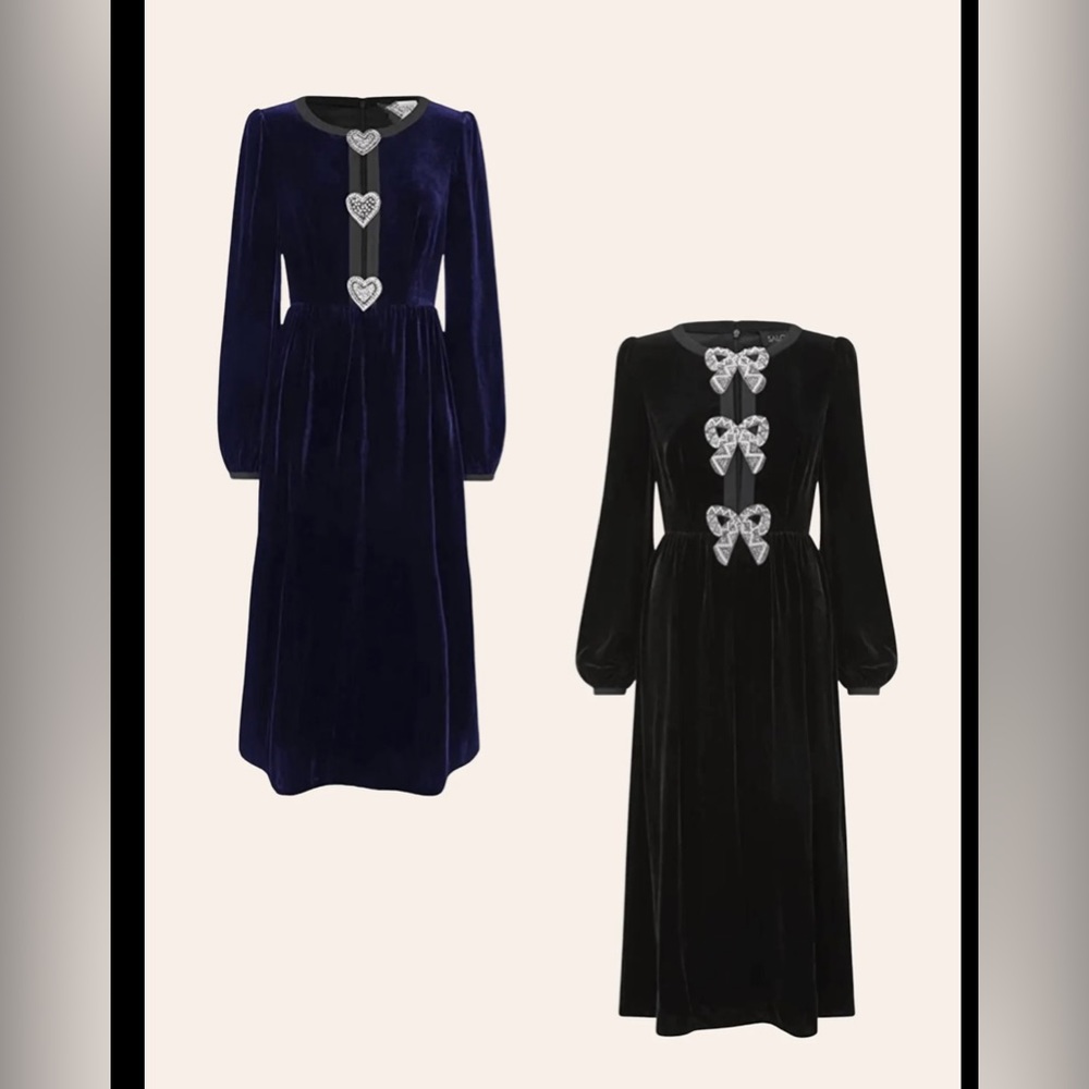 Saloni Dress with heart in the front - midi dress